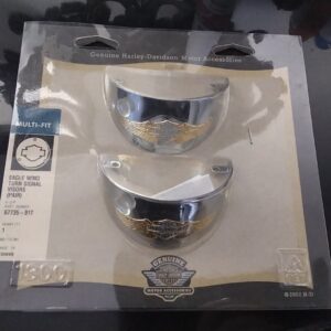 RWHQ250047 - Genuine Harley Davidson Motor Accessories. 67735-91T Multi-Fit Eagle wing turn signal visors (pair).