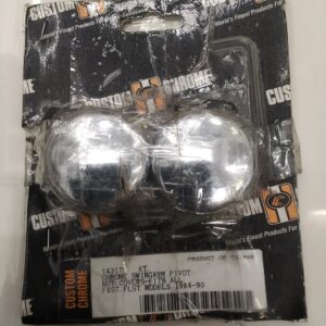 RWHQ250087 - Custom Chrome. Chrome Swingarm Pivot Nut Covers. 14317