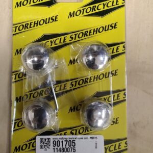 RWHQ250164 - Motorcycle Storehouse Head bolt cover kit. Smooth Chrome. 901705